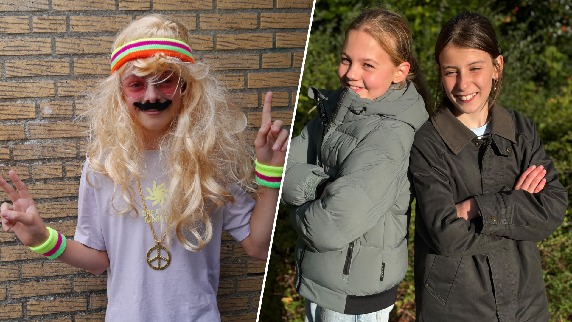 Foto: Sarah-Beth en Nina (11) halen met hun klas alles uit de kast voor bijzondere film