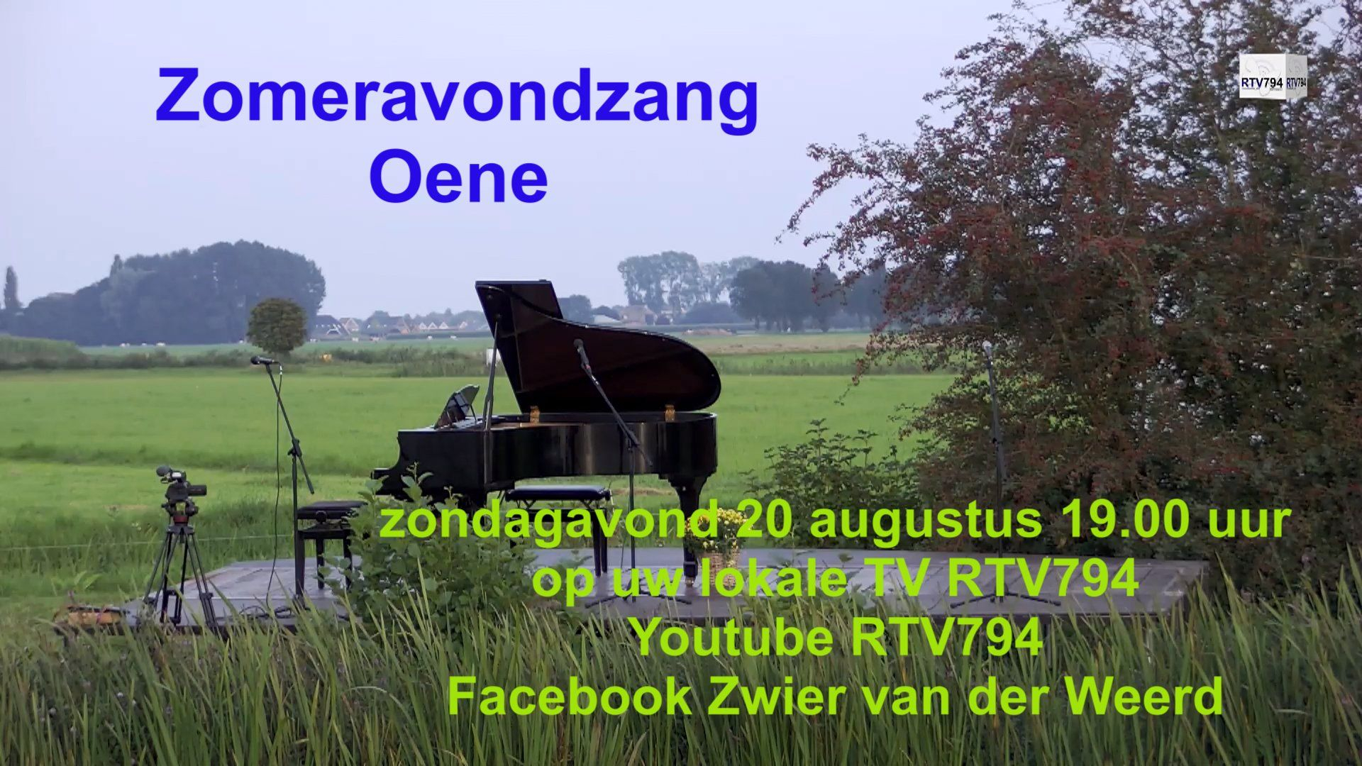 Foto: Uitzending opname Zomeravondzang 20 augustus 19.00 uur