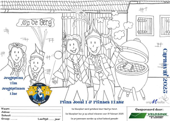 Foto: Kleurplaat Buulder Buk opnieuw gemaakt door dochter van voormalig Prins-Prinses.