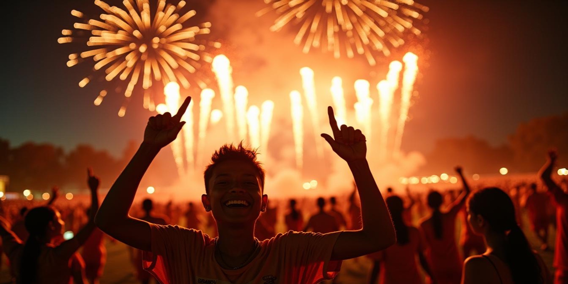 Vuurwerkshow verlicht vernieuwd Paasfeest Budel