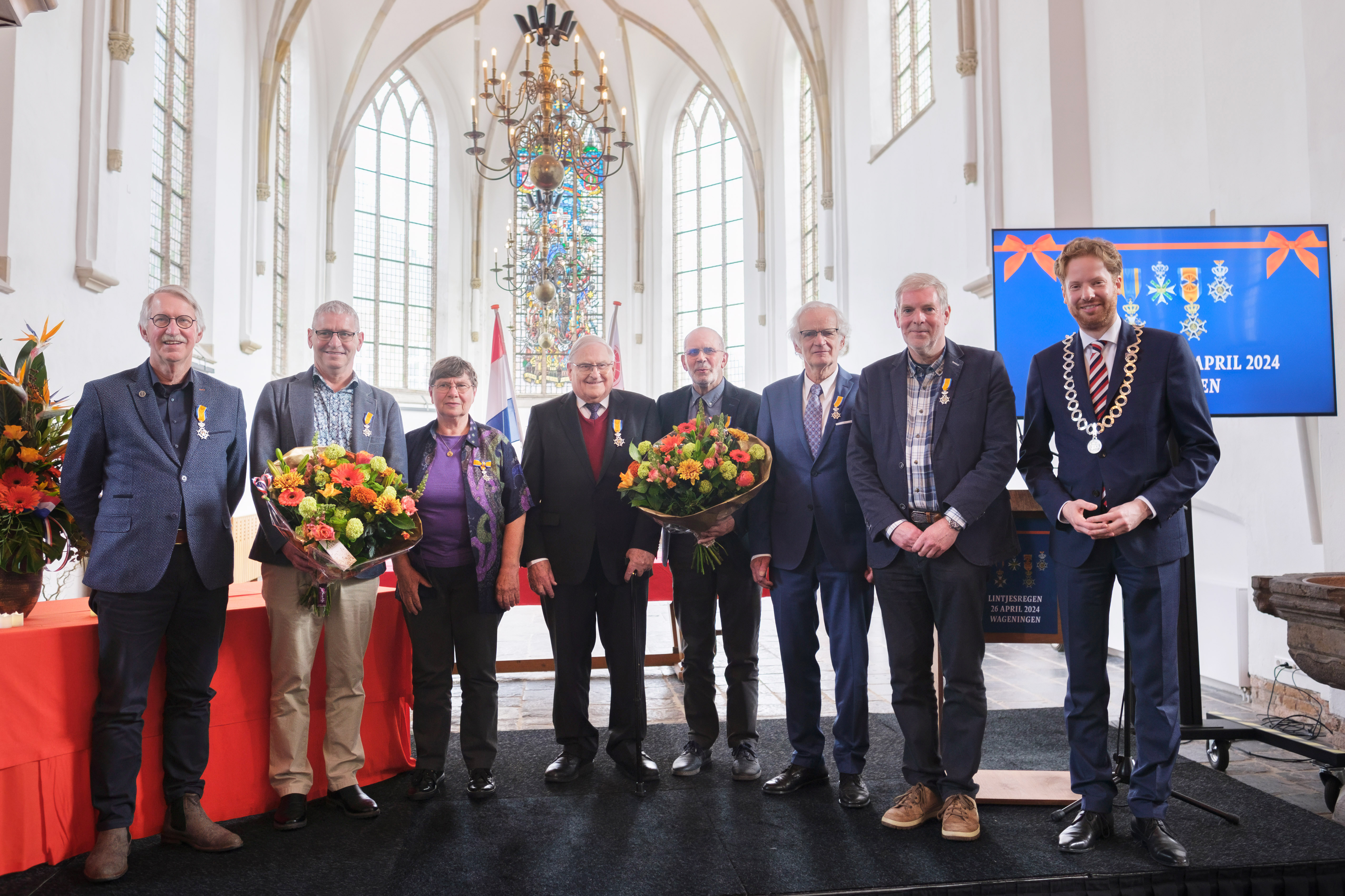 Foto: Zeven Koninklijke onderscheidingen bij lintjesregen in Wageningen