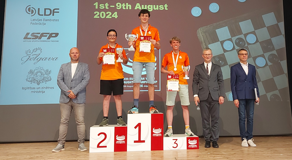 Foto: De jeugd van de wageningse topdamclub wsdv liet in letland weer van zich horen.