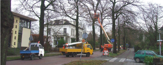 Foto: Onderhoudsronde voor Wageningse bomen