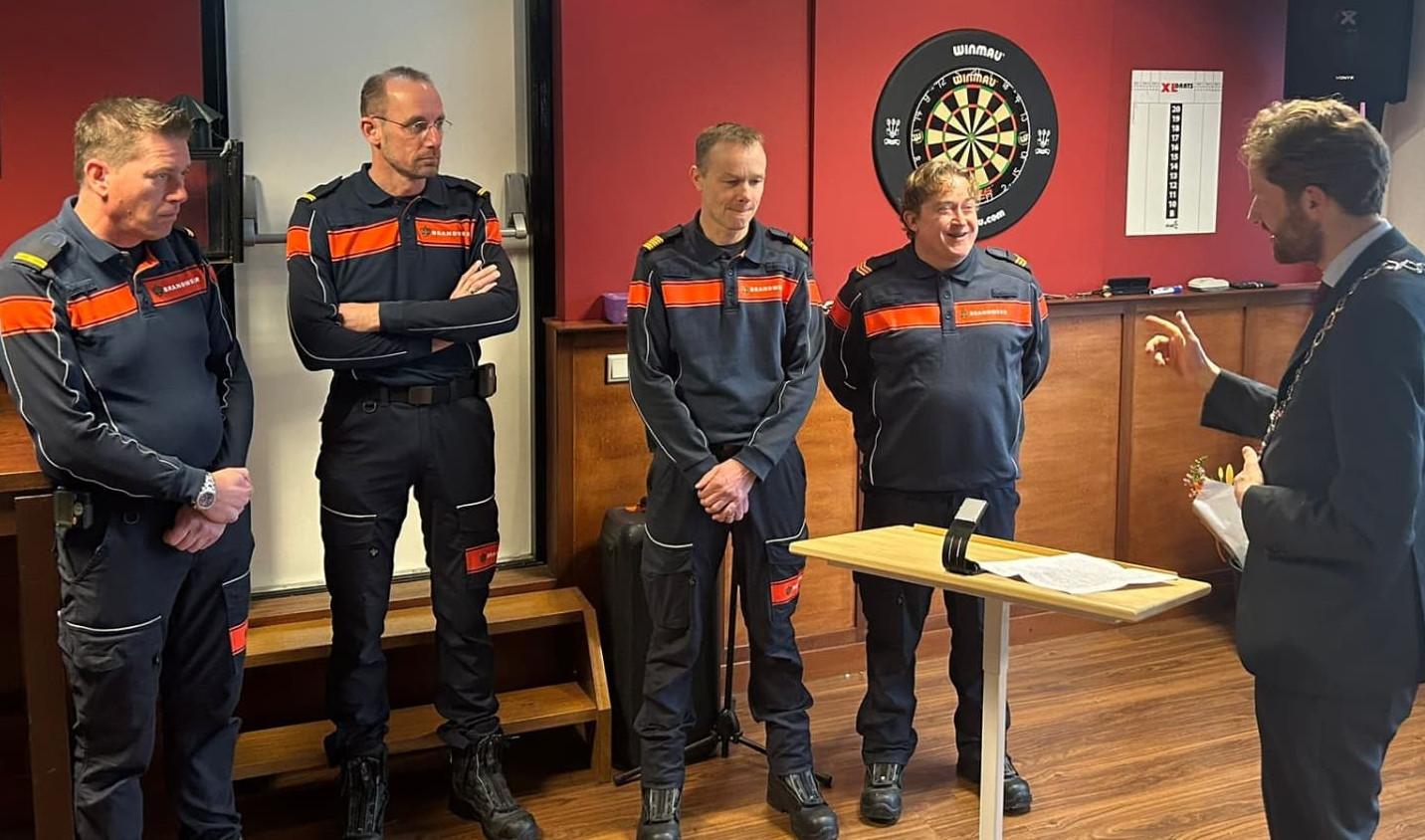 Foto: Twee Jubilea bij Brandweer Wageningen tijdens Nieuwjaarsreceptie