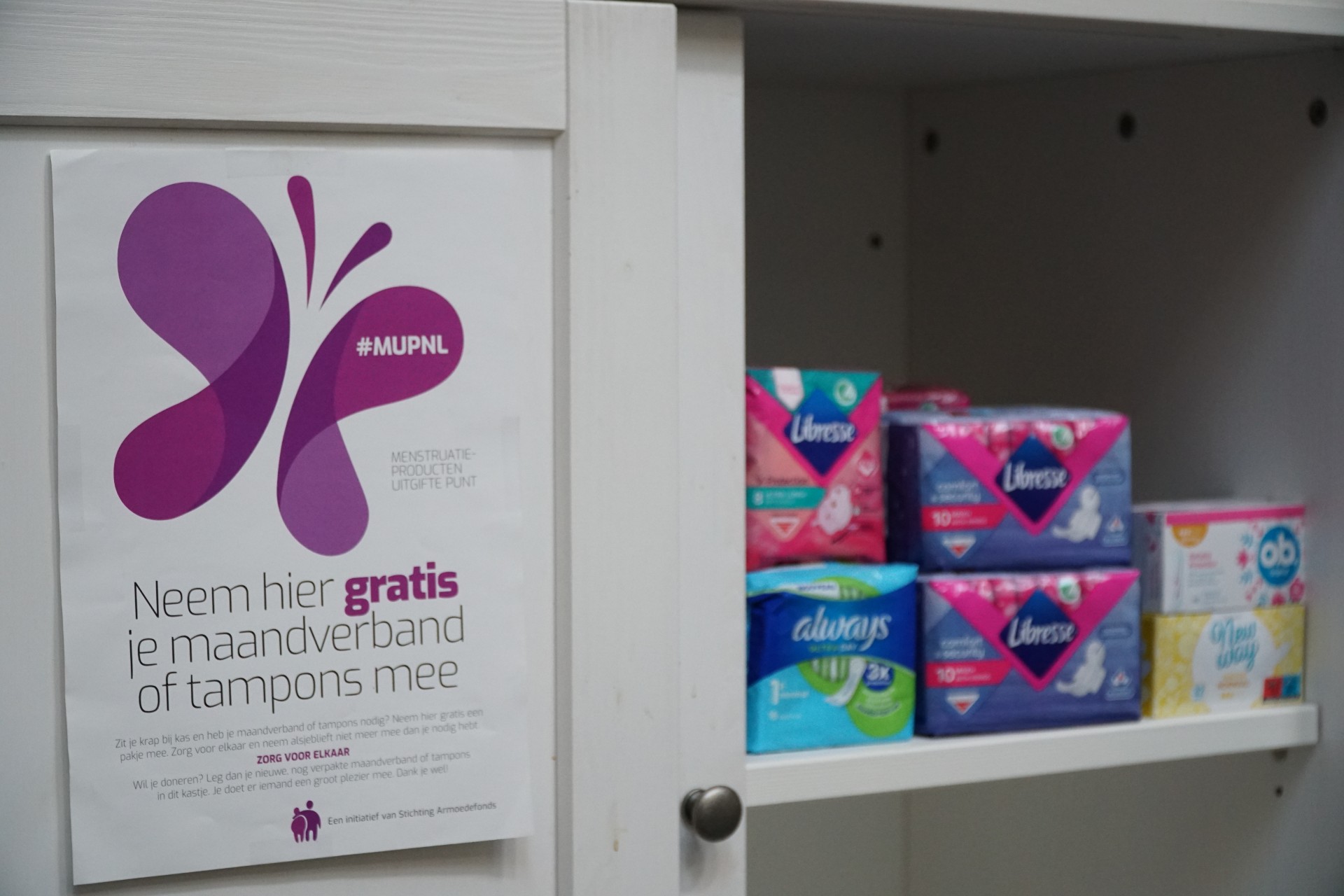 Foto: Gratis menstruatieproducten in Wageningen beschikbaar