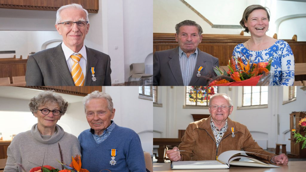 Foto: Vier koninklijke onderscheidingen in Wageningen