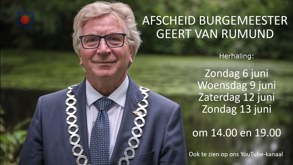 Foto: TV uitzending afscheid burgemeester herhaalt