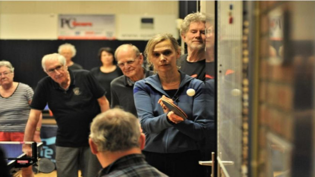 Foto: Oldstars tafeltennis bij TTV Shot