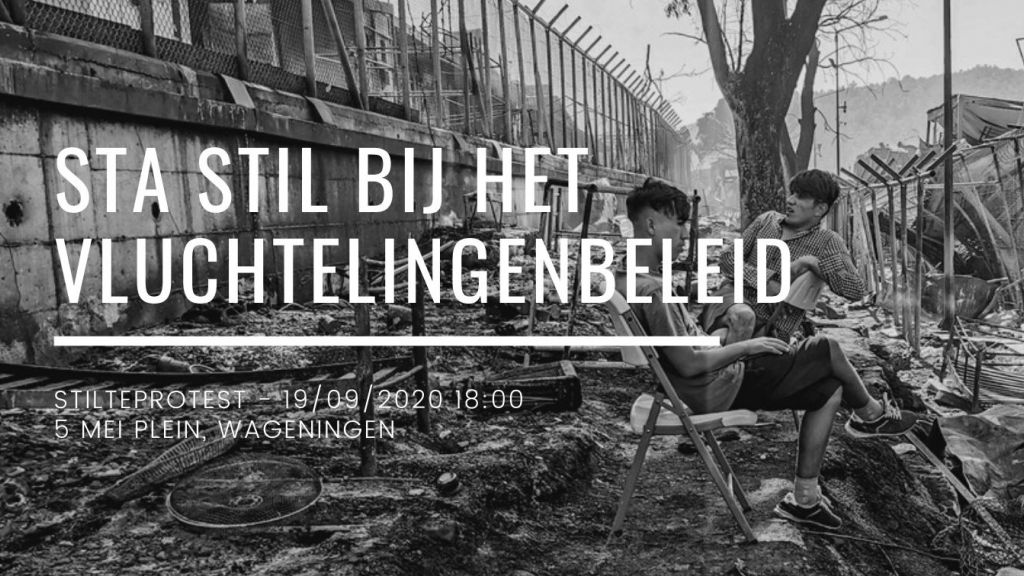 Foto: Donderdag in Wageningen protest tegen landelijk vluchtelingenbeleid